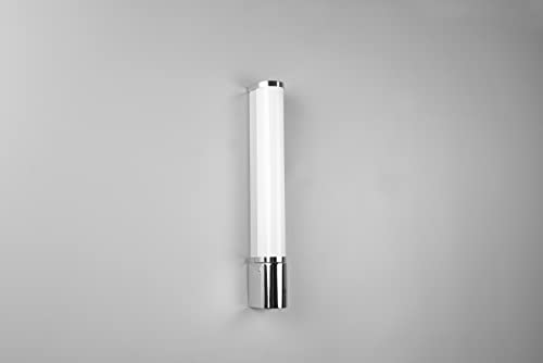 Trio Leuchten LED Bad Wandleuchte Piera 284074206, Kunststoff chromfarbig, inklusiv 8 Watt LED, Schalter, Steckdose, Chrom
