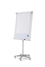 Bi-Office Mobiles Flipchart Smart, mit 5 Rollen, Magnetisch, Aluminiumrahmen, Tafelgröße 70 x 100 cm, Gesamthöhe 180 cm,Grau,