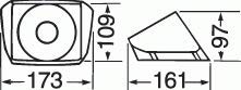 Pioneer Electronics TS-44 Breitband-Aufbaulautsprecher (40 W), Koaxiallautsprecher, Nominale Ausgangsleistung 10 W, 88 dB, 173 x 109 x 97 mm, 2 Lautsprecher, schwarz