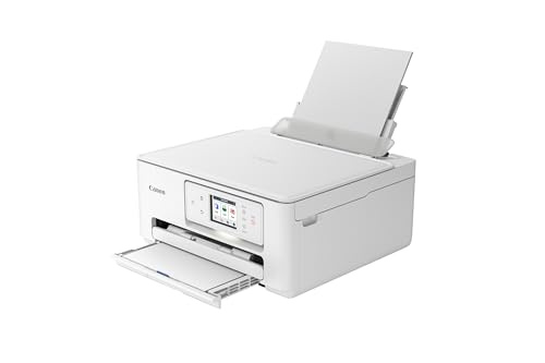Canon PIXMA TS7650i Multifunktionsdrucker 3in1 (Tintenstrahl,Drucken, Kopieren, Scannen, A4, 6,7 cm Touch LCD, WLAN, Duplexdruck, 2 Papierzuführungen, kompatibel mit Pixma Print Plan ABO) Weiß