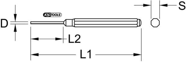 KS Tools 980.1020 Einhand-Fettpresse mit starrem Füllrohr, 350mm