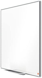 Nobo Magnetisches Emaillle-Whiteboard mit Stiftablage, 900 x 600 mm, Schlanker Zierrahmen, InvisaMount-Montagesystem, Impression Pro, Weiß, 1915395