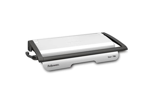 Fellowes Star+ Bindemaschine mit Aufbewahrungsfach – 15 Blatt Stanzkapazität für A4-Dokumente – Manuelle Plastikbindemaschine – 150 Blatt Bindekapazität – Ideal für Zuhause oder das kleine Büro