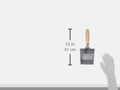 KOTARBAU Klebekelle 100 – 420 mm Holzgriff Plankelle Porenbetonkelle Gasbetonkelle Mörtelbettkelle Plansteinkelle Betonschaufel Rechteckzahnung (100 mm)