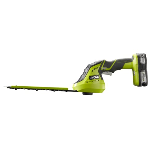 RYOBI 18 V ONE+ Akku-Gras- und Strauchschere OGS1822 (Grasscherenmesser 12 cm breit, Strauchmesser 20 cm lang, werkzeuglose Messertausch, ohne Akku & Ladegerät im Karton)