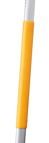 Fiskars Schneeräumer für große Schneemengen, X-series, Länge: 153,5 cm, Aluminium/Polymer, Schwarz/Orange/Grau, 1057178