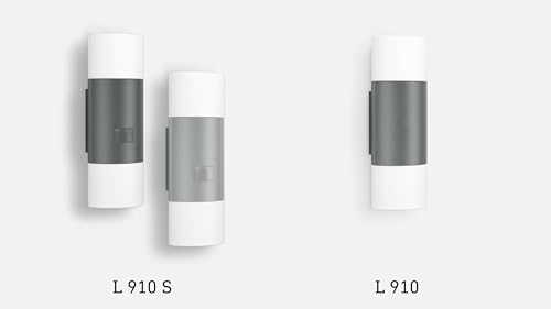 Steinel LED Außenleuchte L 910 S anthrazit, Wandleuchte mit 180° Infrarot Bewegungsmelder, 12m Reichweite, Dauerlicht, Softlichtstart, IP44 als Außenbeleuchtung geeignet
