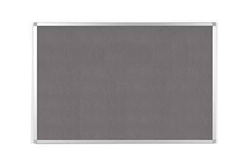 BoardsPlus - Pinnwand - 90 x 60 cm - Grauem Filztafel mit Aluminiumrahmen
