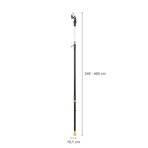 Fiskars Schneidgiraffen-Set, 2-teilig, Bypass Teleskop-Schneidgiraffe UPX86 (Länge 2,4 – 4 m) und Baumsäge für Bypass Teleskop-Schneidgiraffe UPX86 und UPX82 (Länge: 46 cm), 1077330