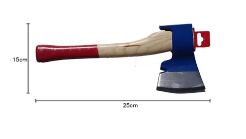 STUBAI Zimmermannsbeil 900 g einreifig rechts | geschmiedet & poliert | Nagelzieher | Eschenstiel 380 mm – Hochwertiges Profiwerkzeug für BAU- und Holzarbeiten.