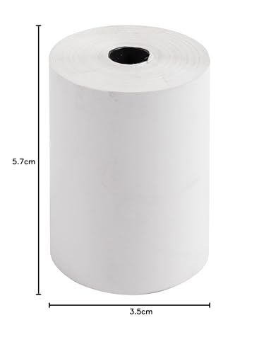 Exacompta 44809E 50er Pack Thermopapierrollen 1-lagig Breite: 57mm, Länge: 18m, Durchmesser Kern: 12mm 44g/m² Thermorolle für Kartenzahlung (EC Cash Geräte)