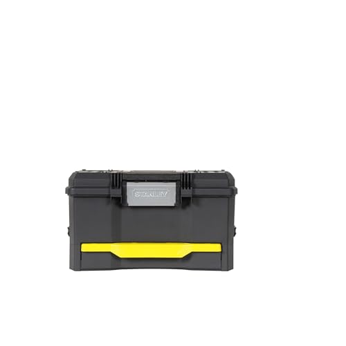 Stanley Rollende Werkstatt aus Metall-Kunststoff 1-79-206 / Werkzeugwagen leer mit 3 modularen Einheiten / Vielseitige Werkzeugbox für Kleinteile und große Werkzeuge