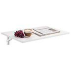 VEVOR Wandklapptisch, 60 x 40 cm, Klapptisch, schwebender Schreibtisch mit Eisenhalterung, herunterklappbarer Schreibtisch für kleine Räume, Heimbüro, Esszimmer, Waschküche, Küche, Bar, weiß