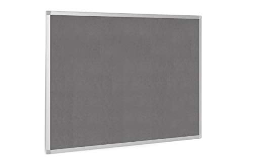 BoardsPlus - Pinnwand - 90 x 60 cm - Grauem Filztafel mit Aluminiumrahmen