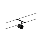 Paulmann 94469 CorDuo Seilsytem Set Cup DC max. 5x10 Watt erweiterbar Schwarz matt Kunststoff, Metall GU5,3 Drahtseilsystem ohne Leuchtmittel