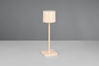 Reality Leuchten LED Akku Außen Tischleuchte Fernandez R54096166, Metall/Kunststoff sandfarbig, inkl. 1.5 Watt LED, Ladestation