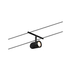 Paulmann 94469 CorDuo Seilsytem Set Cup DC max. 5x10 Watt erweiterbar Schwarz matt Kunststoff, Metall GU5,3 Drahtseilsystem ohne Leuchtmittel