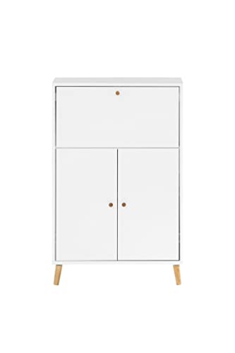 Schildmeyer Sekretär Serie Rena 500, 153502, weiß, 65,2 x 39 x 101,7 cm