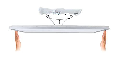Paulmann 71003 LED Panel Atria Shine 3-Step-Dim eckig - Dimmbar Warmweiß Lichtpanel Kunststoff Deckenpanel 3000 K, Schwarz, Incl. 1x22 W, 580 x 200 mm