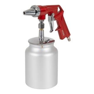 STIER Sandstrahlpistole, 5-10 bar, Sandstrahlgerät, Sandstrahler, Düsendurchmesser 3 mm, Luftbedarf 120 l/min, für Körnung 0,2-0,8 mm, entfernt Rost & Farbe
