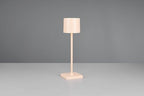 Reality Leuchten LED Akku Außen Tischleuchte Fernandez R54096166, Metall/Kunststoff sandfarbig, inkl. 1.5 Watt LED, Ladestation