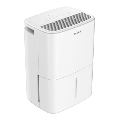 COMFEE Luftentfeuchter 10 Liter/Tag, geeignet für Räume von ca. 40 Kubikmetern (16 Quadratmetern), automatische Abtauung, Kindersicherung, Geräuschreduzierung, Kältemittel R290, CDDOE-10DEN7-QA3(EU)
