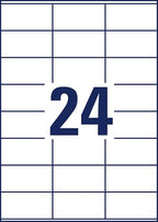 AVERY Zweckform 3475 Adressaufkleber (2.400 Klebeetiketten, 70x36mm auf A4, Papier matt, bedruckbare Absenderetiketten, selbstklebende Adressetiketten mit ultragrip) 100 Blatt, weiß