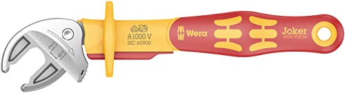 Wera 05020170001 6004 Joker VDE 4 Set 1, VDE-isolierter selbstjustierender Maulschlüssel-Satz, 4-teilig
