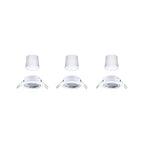 Paulmann 92466 LED Einbauleuchte Base Smart Home Zigbee Basisset schwenkbar rund 230V 3x4,9W 3x420lm dimmbar 90mm Weiß Metall RGBW+