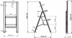 WENKO Leichte Aluminium Trittleiter mit 2 Stufen für 50 cm höheren Stand, rutschsichere XXL-Stufen, Design Klapptrittleiter, TÜV Süd Zertifiziert, 44 x 101 x 5,5 cm, Weiß