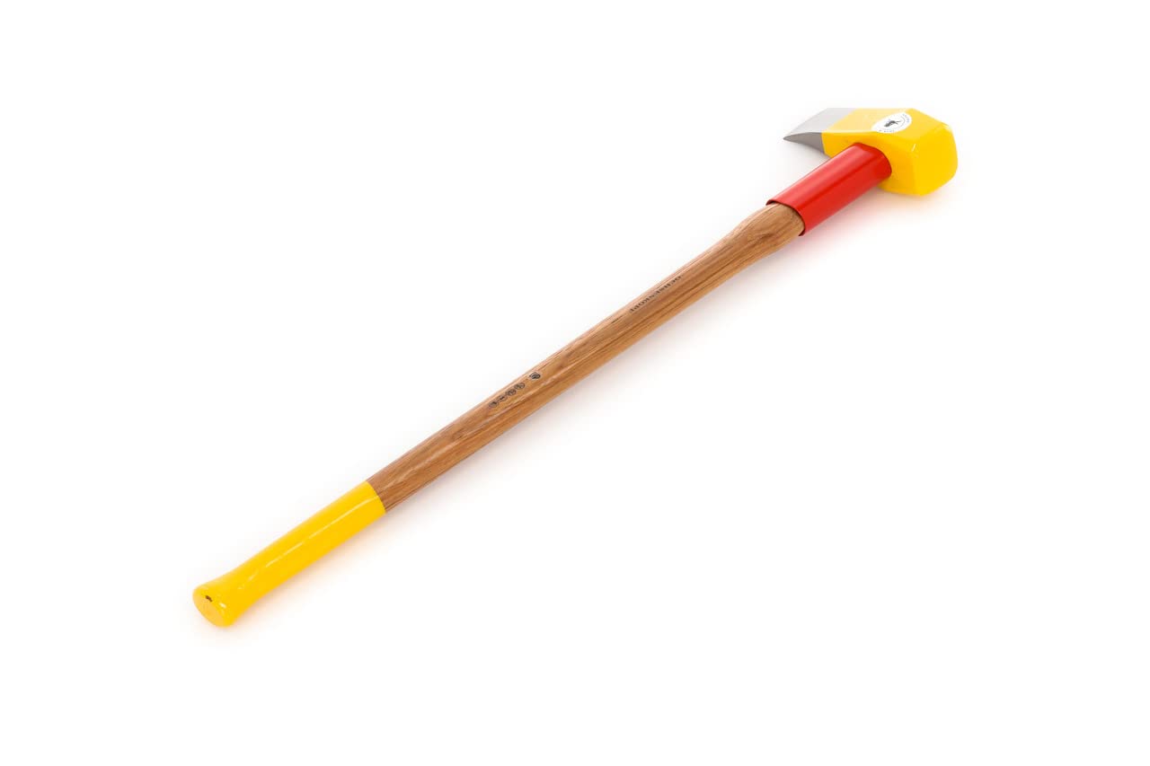 OCHSENKOPF Profi-Spalthammer Big Ox, Mit Rotband-Plus Stielbefestigung, Langlebiger Stiel aus Hickoryholz, Gelb, 4,2 kg