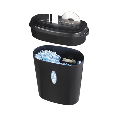 Hama Aktenvernichter Einzug Aktenvernichter professionell Home Office (Kreuzschnitt, Schredder, elektrisch, 12 Blatt Papier, CDs, Kunststoff Schredder, 21 Liter Papierkorb, Sicherheitsstufe 4 DSGVO)