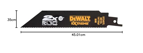 DEWALT 12-tlg. Extreme Säbelsägeblätter-Set DT2441L (für Schnitte in Holz, Holz mit Nägeln, Metall, Rohre, mit Eintauchspitze, spezielles Blattdesign für lange Lebensdauer)