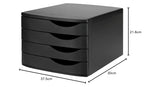 Jalema 2686374299 Bürobox Resolution 300 x 216 x 375 mm Anthrazit, Schwarz