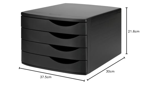 Jalema 2686374299 Bürobox Resolution 300 x 216 x 375 mm Anthrazit, Schwarz