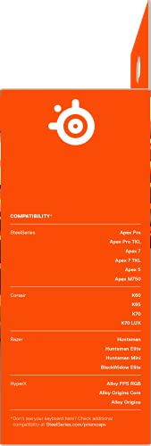SteelSeries PrismCaps – Double-Shot-Tastenset mit „Pudding“-Optik – Kompatibilität mit allen gängigen mechanischen Tastaturen – MX-Stößel – Schwarz (Deutsches Tastaturlayout)