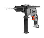 Brüder Mannesmann Schlagbohrmaschine, 650 Watt - Schlagbohrer mit 13 mm Schnellspannbohrfutter, Tiefenanschlag und Handgriff - kabelgebunden, mit Rechts- / Linkslauf - Schwarz, Grau - M12507