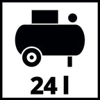 Einhell Kompressor TC-AC 200/24/8 OF (1200 W., Max. 8 Bar, 24 L-Tank, 180 L/min Ansaugleistung, Motordrehzahl 15000 Min^-1, Druckminderer, Manometer, Ã–lfrei)
