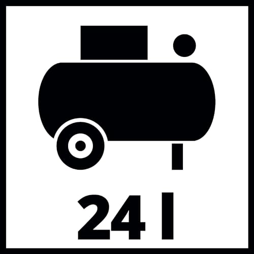 Einhell Kompressor TC-AC 200/24/8 OF (1200 W., Max. 8 Bar, 24 L-Tank, 180 L/min Ansaugleistung, Motordrehzahl 15000 Min^-1, Druckminderer, Manometer, Ã–lfrei)