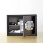 Amazon Basics Tresor aus Stahl, Sicherheit für Zuhause, mit digitaler Tastatursperre – für Bargeld, Schmuck, Ausweise, Dokumente, 14 l, 35cm x 25cm x 25cm (B x T x H), Schwarz