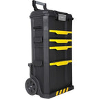 Stanley Rollende Werkstatt aus Metall-Kunststoff 1-79-206 / Werkzeugwagen leer mit 3 modularen Einheiten / Vielseitige Werkzeugbox für Kleinteile und große Werkzeuge
