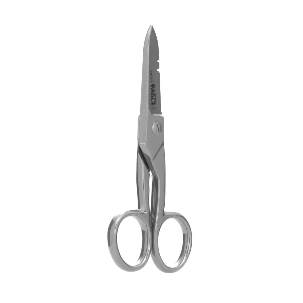 Klein Tools 2100-7 | Elektriker-Schere 190 mm | Präzise und langlebige Schere für Kabel und Draht | Profi-Werkzeug für Elektriker und Handwerker