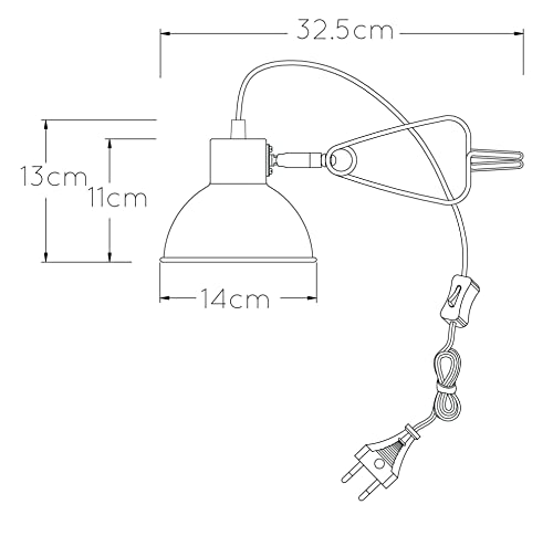 LUCIDE MOYS - Klemmleuchte - 1xE27 - Schwarz