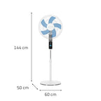 Rowenta Turbo Silence Standventilator, nur 35 dB(A) im Silent Night-Modus, energiesparend, 12 Geschwindigkeiten, digitaler LED-Bildschirm, Timer, Fernbedienung, Weiß, VU5650F0