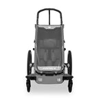 FUXTEC Kinderfahrradanhänger FX-FA1S, EIN-Sitzer faltbar mit Schiebegriff und Regenschutz, integrierter Anschnallgurt und Handgelenksband, max. Zuladung 35kg, inkl. Kupplung und Sicherheitsfahne