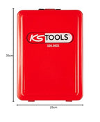 KS Tools 336.0621 HSS Handgewindebohrer-Satz M, Stahlblechkassette 21-tlg.M3-M12