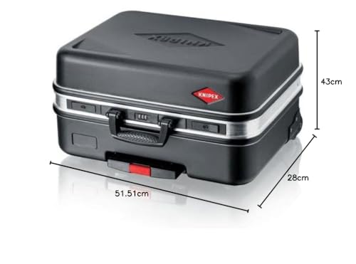 KNIPEX Werkzeugkoffer BIG Basic Move, leer, mit Rollen, Teleskopgriff, 54 Steckmöglichkeiten, 33 l Volumen, Werkzeugtrolley, 00 21 06 LE