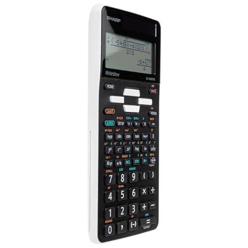 SHARP EL-W550TG Wissenschaftlicher Schulrechner (D.A.L.-Eingabe, Solar, WriteView) Schwarz