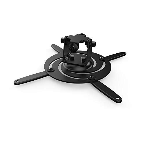PureMounts Beamer Deckenhalterung Spider-Plus-B - 25 grad neigbar und 360 grad drehbar, 220mm Deckenabstand,(15kg), Lochabstand 180-310mm, schwarz
