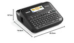 Brother PT-D610BTVP Bluetooth-Tischetikettierer mit Koffer, Anschluss an PC und Smartphone, Farbdisplay, TZE-Serie von 3,5 bis 24 mm, inklusive Stromadapter AD-E001